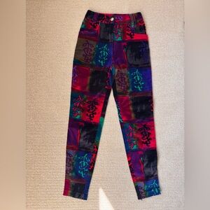 Vintage Couture Gianni Versace Stretch Velvet Pants